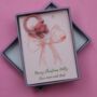 Personalised Happy Birthday Kids Fluffy Pink Teddy Bear Ring, thumbnail 6 of 7