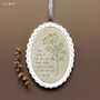 Elegant White Scallop Oval Porcelain Hanging Frame How Far You've Come, thumbnail 1 of 3