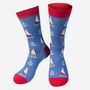 Men's Bamboo Socks Blue Sailing Boats, thumbnail 1 of 2