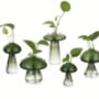 Set Of Five Glass Mushroom Bud Vases, thumbnail 3 of 3