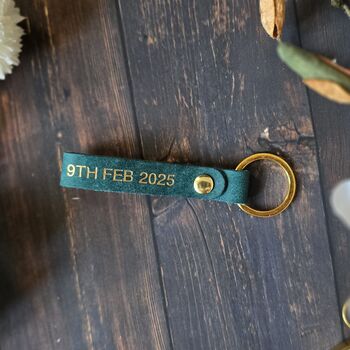 Personalised Leather Keyring And Keychain Gift, 5 of 7