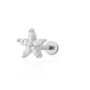 Sparkling Teeny Flower Single Flat Back Earring, thumbnail 4 of 6