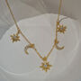 Moon And Star Charm Necklace, thumbnail 3 of 5