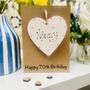 Personalised 70th Birthday Wooden Keepsake Card, thumbnail 3 of 6