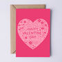 Classic Floral Heart Valentine's Day Card, thumbnail 1 of 2