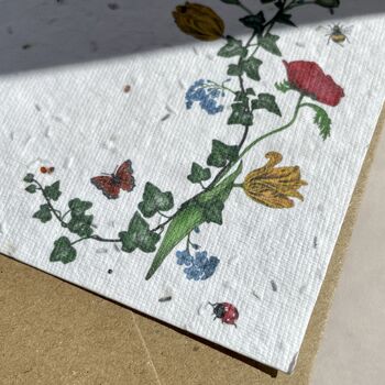 Botanical Invitations Plain Or Plantable Card, 4 of 6