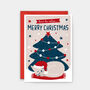 Festive Cat Christmas Card. Single Card Or Pack Of Six, thumbnail 3 of 3
