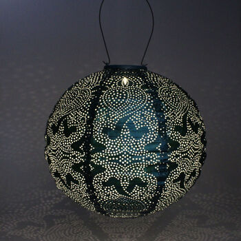 Deep Blue Solar Outdoor Globe Lantern, 11 of 12