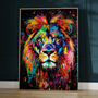 Colourful Lion Pop Art Print, thumbnail 2 of 8
