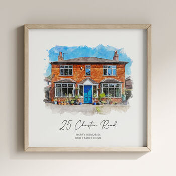 Watercolour House Portrait, New Home Gift, 7 of 8
