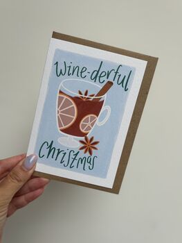 ‘Wine Derful Christmas’ Mulled Wine Christmas Card, 2 of 3