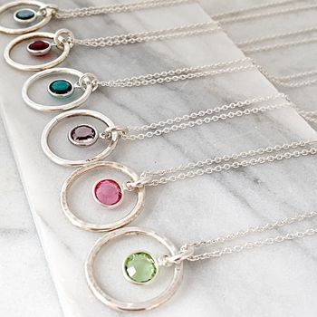 Circle Birthstone Necklace, 6 of 8
