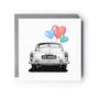 Just Married Car Balloon Celebration Card, thumbnail 2 of 6
