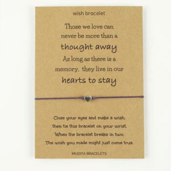 In Our Hearts To Stay Remembrance Heart Charm Bracelet, 2 of 4