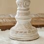 White Distressed Wooden Candlestick, thumbnail 3 of 7