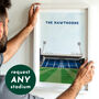 Contemporary Football Stadium Print Gift, Framed Or Unframed, thumbnail 1 of 12