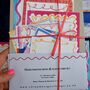 Recycled Wiggly Line Menu And Place Card Set, thumbnail 5 of 12