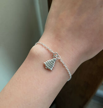 Festive Sterling Silver Christmas Tree Pin Brooch, 5 of 11