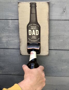 Beer Bottle Opener Worlds Best Dad Or Grandad Gift, 2 of 4