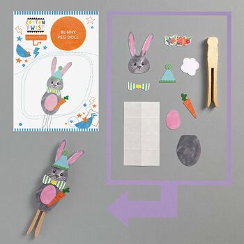 Make Your Own Bunny Peg Doll Kit, 3 of 7
