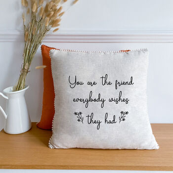 Friendship Linen Cushion, 2 of 9