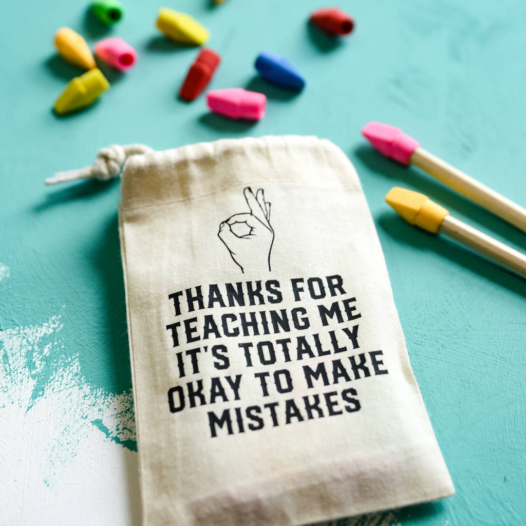 Personalised It's Okay To Make Mistakes Teacher Gift, 1 of 2