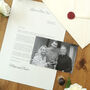 A Letter To Our Son On His Wedding Day Personalised Keepsake, thumbnail 1 of 10