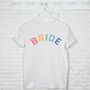 Bride Rainbow Hen T Shirt, thumbnail 1 of 2