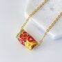 Koi Fish Enamel Necklace, thumbnail 3 of 5
