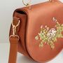 Sleepy Fawn Embroidered Satin Saddle Bag, thumbnail 4 of 8