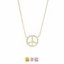 Peace Necklace Rose Or Gold Plated 925 Silver, thumbnail 1 of 7
