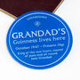 Personalised Blue Plaque Coaster For Grandad, thumbnail 5 of 5