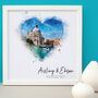 Personalised Watercolour Engagement Framed Print, thumbnail 2 of 10