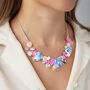 Hammered Colourful Disc Statement Necklace, thumbnail 1 of 3