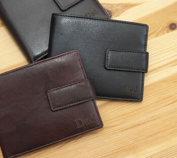 Personalised Leather Tri Fold Wallet With Rfid, 2 of 12