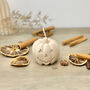 Autumn Beige Carved Pumpkin Candle Halloween Decor, thumbnail 5 of 10