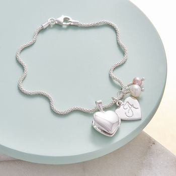 Birthstone Bracelet With Tiny Heart Locket, 10 of 12