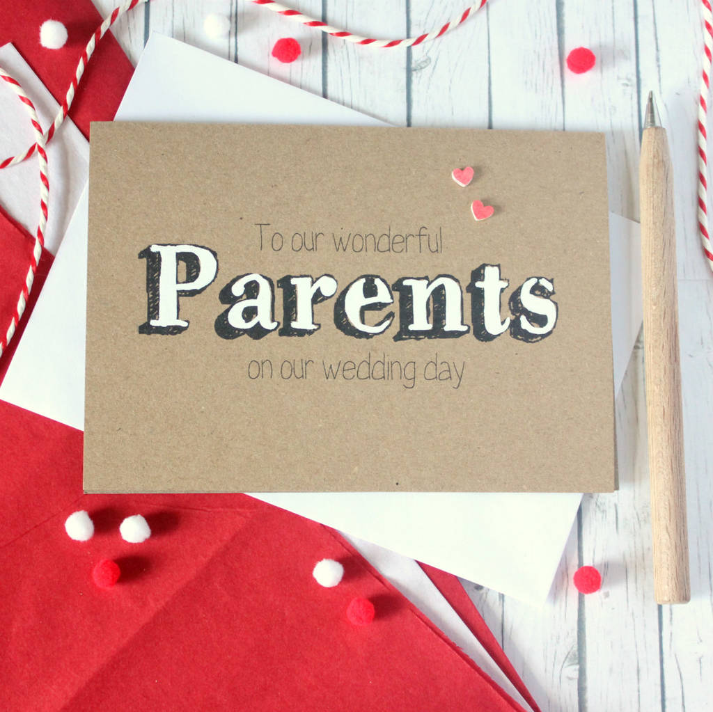 Personalised Parents Wedding Day Card, For Mum And Dad, 1 of 7