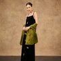 100% Mulberry Silk Scarf, Olive Green In Gift Box, thumbnail 5 of 6