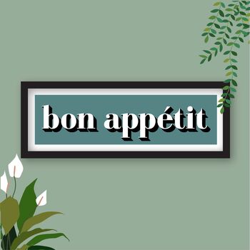 Framed Bon Appetit Print, 9 of 10