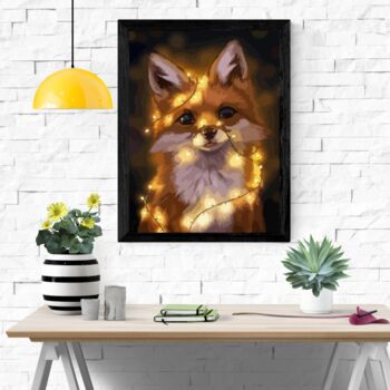 Fox Entangled In Lights Premium Paint By Numbers, 2 of 3