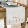 Personalised Embroidered Christmas Trees Table Runner, thumbnail 3 of 4