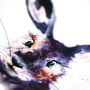 Inky Hare Illustration Large Poster, thumbnail 4 of 4