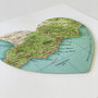 Amalfi Map Heart Print, thumbnail 3 of 7