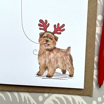 Norfolk Terrier Christmas Card, 2 of 2