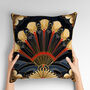 Deco Elegance In Red Art Deco Cushions Design Three, thumbnail 2 of 7