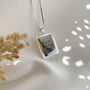 Sterling Sliver Handwriting Rectangle Locket Necklace, thumbnail 2 of 8