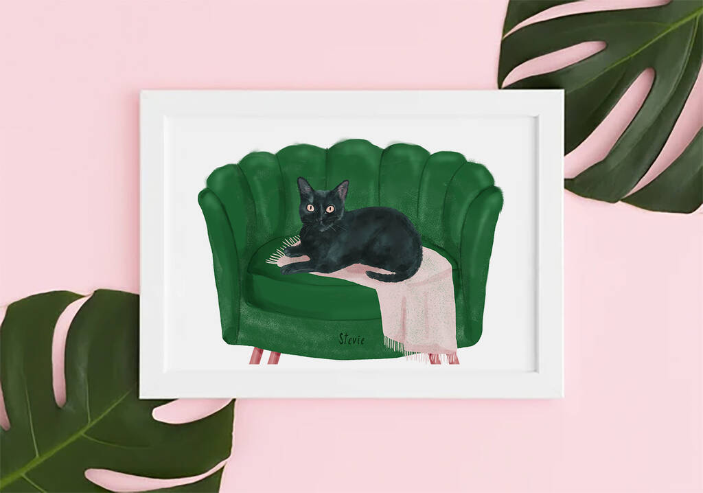 Personalised Dog Cat Pet Custom Portrait, Print/Digital, 1 of 8