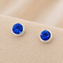 Sterling Silver September Birthstone Stud Earrings, thumbnail 1 of 6