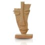Handmade Travertine African Mask Sculpture, thumbnail 2 of 2